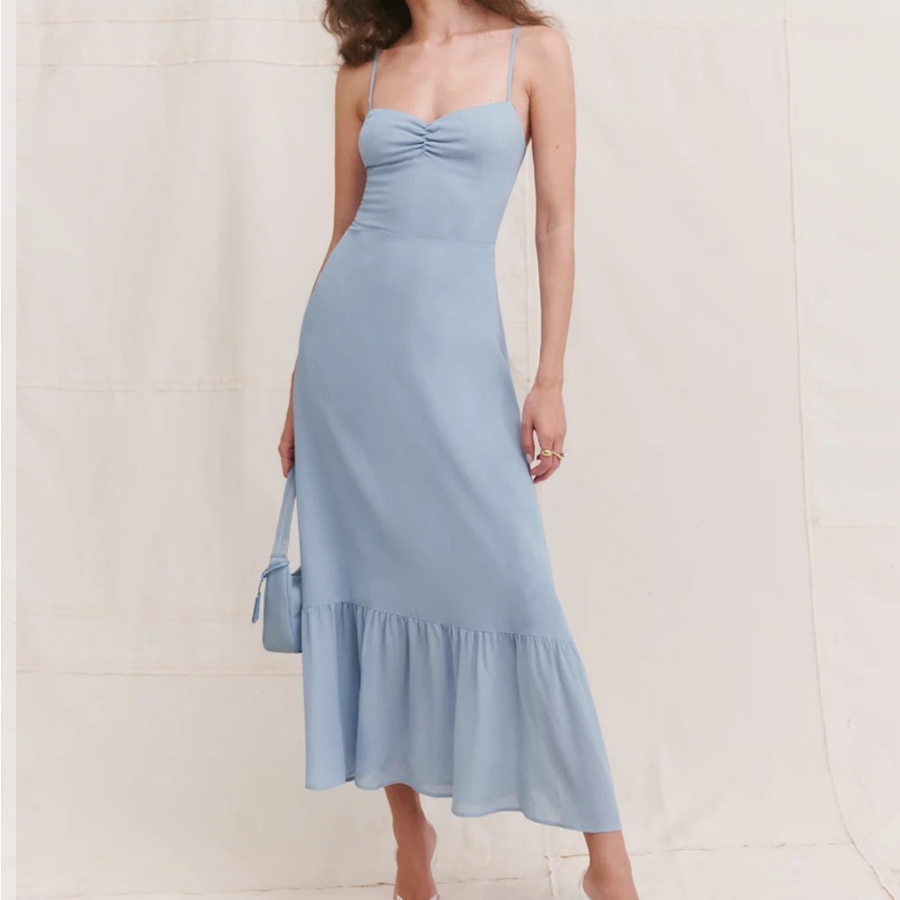 Reformation Emersyn Blue Midi Dress